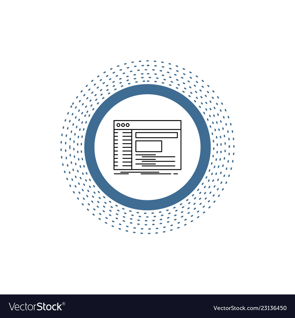 Admin console panel root software line icon vector image Admin console panel root software line icon