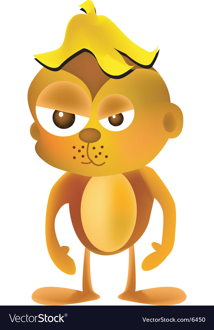 Angry monkey Royalty Free Vector Image - VectorStock