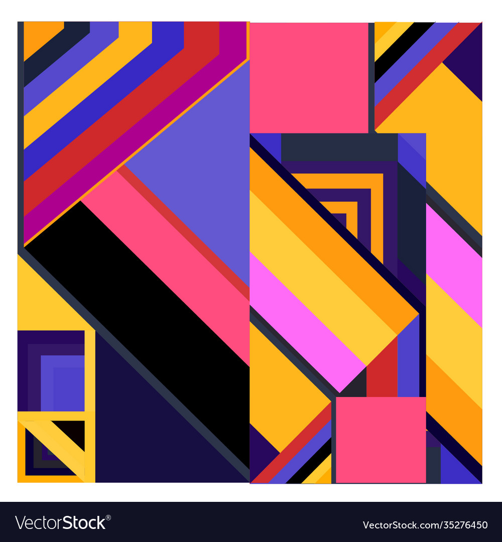 Colorful geometric and curve background pattern Vector Image Colorful geometric and curve background pattern