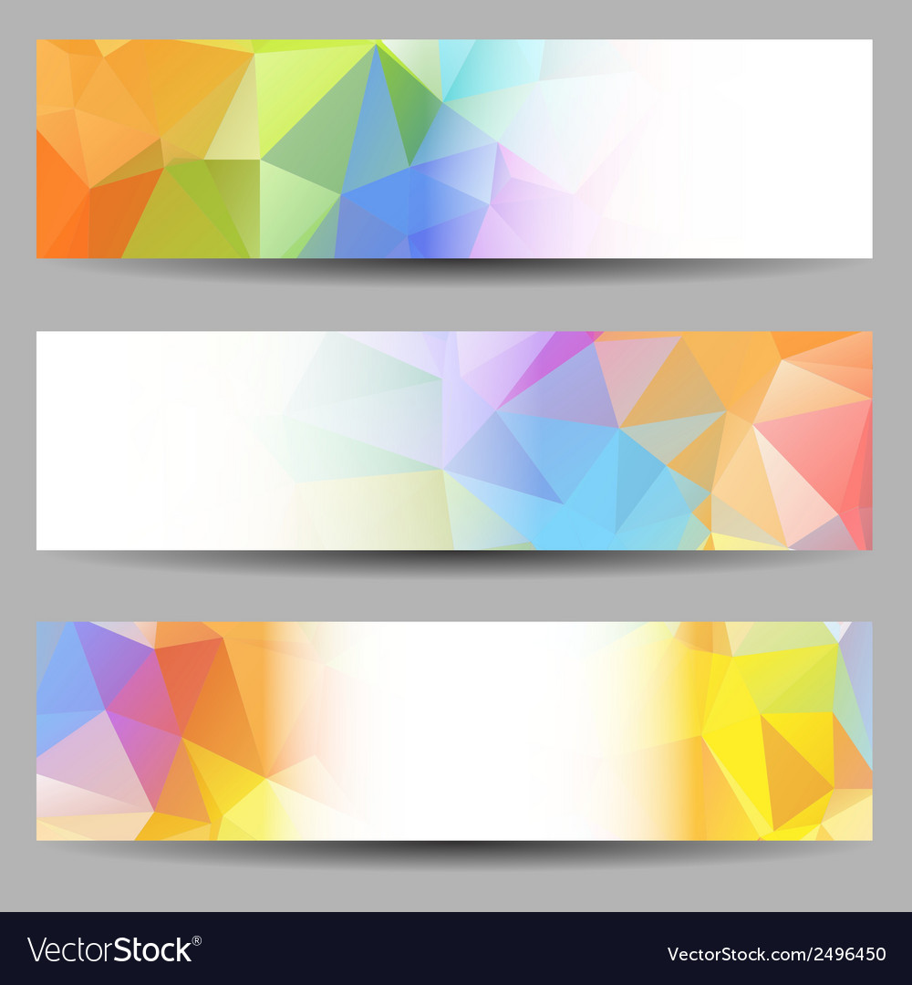 Colorful Geometric Banner Set
