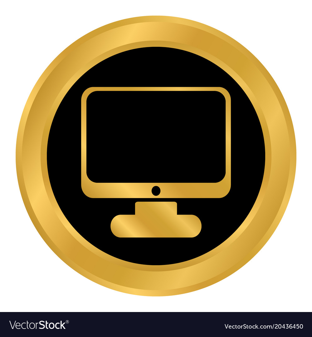 Computer button on white
