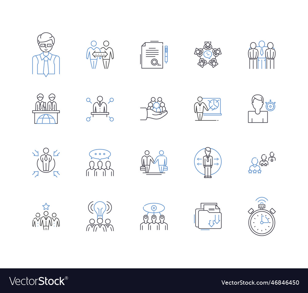 Design methodology line icons collection vector image Design methodology line icons collection