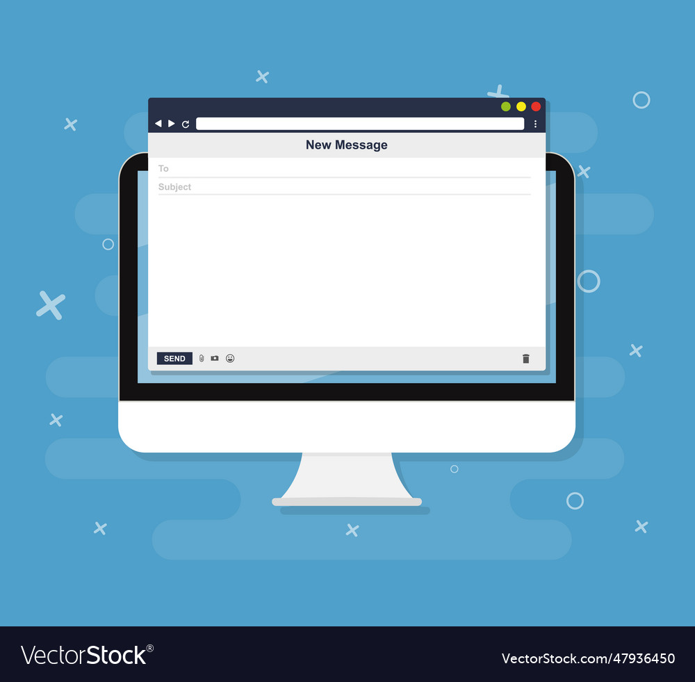 Email template or blank e-mail browser window icon