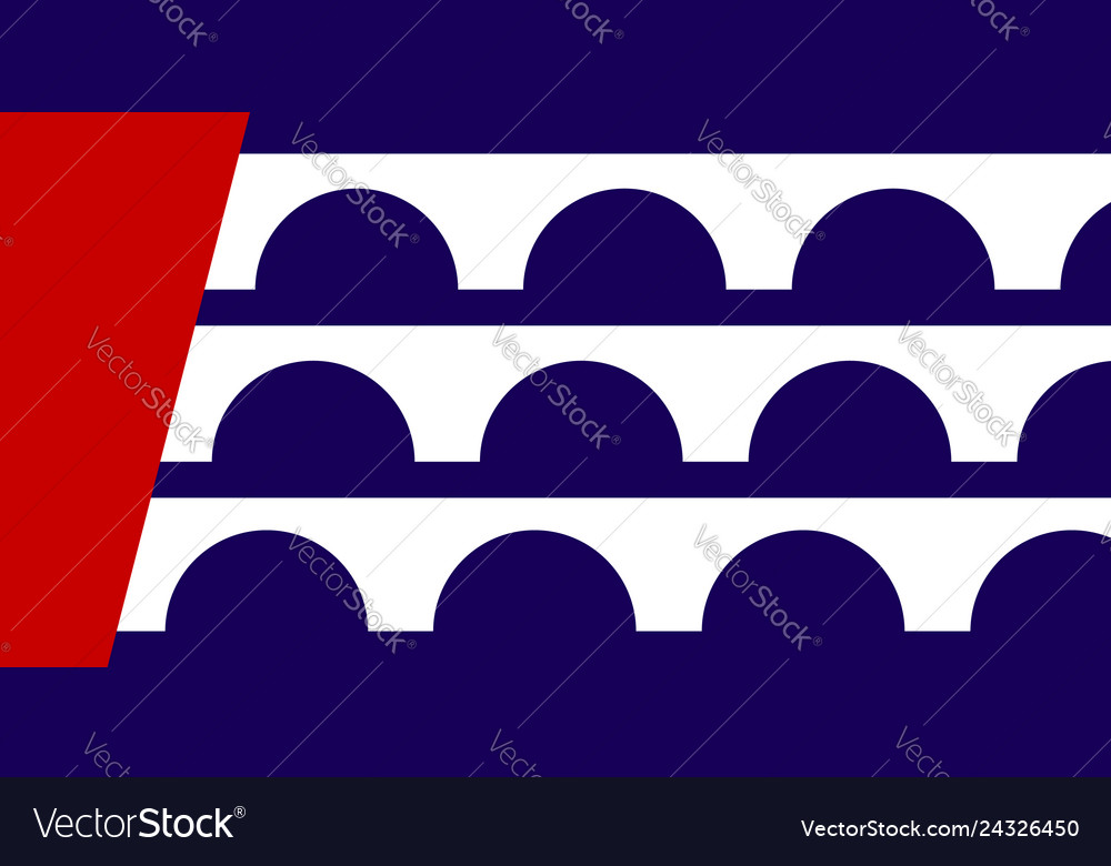 Flag of des moines in iowa usa Royalty Free Vector Image