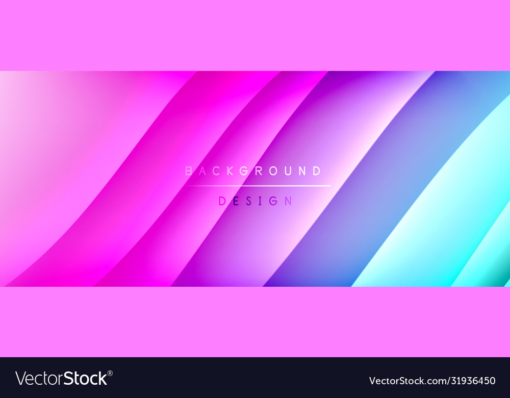 Fluid gradient waves with shadow lines and glowing