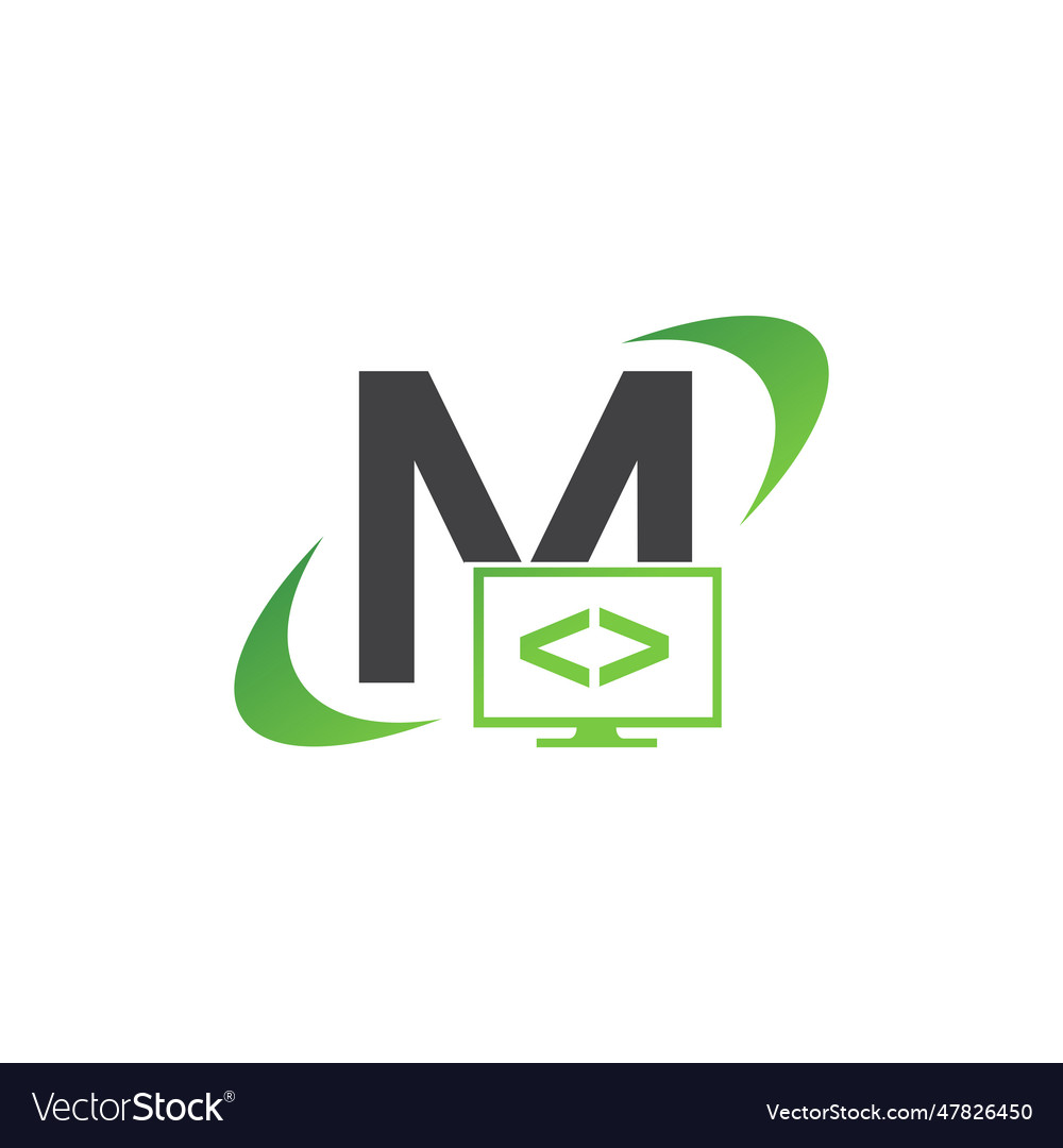 Programming code and technology logo template