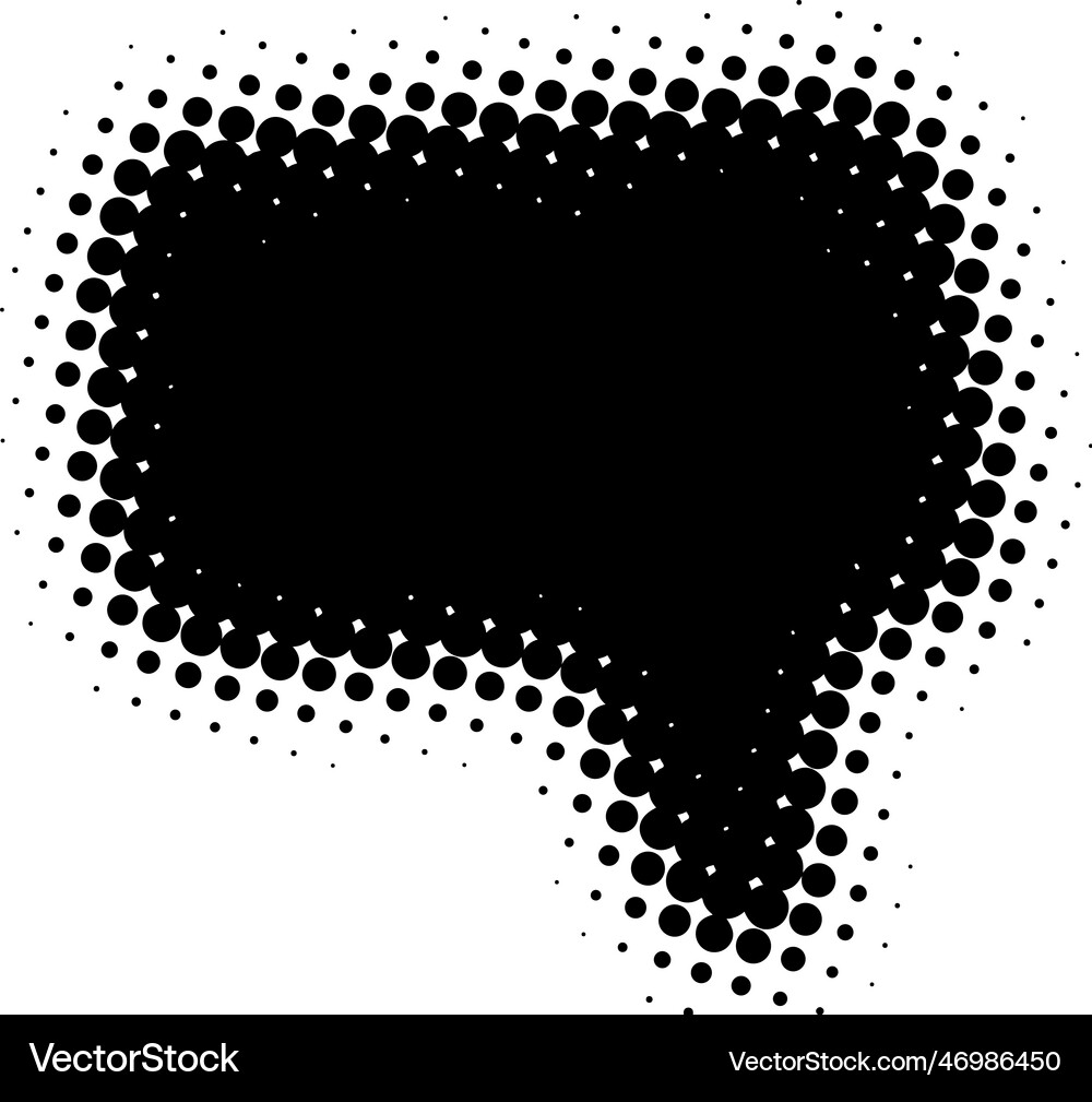 Retro halftone speech comic bubble Royalty Free Vector Image