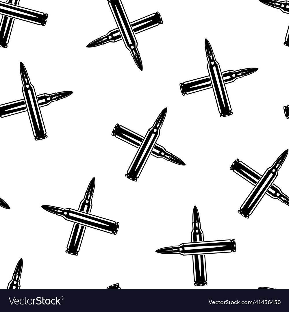 Seamless pattern of monochrome crossed cartridge