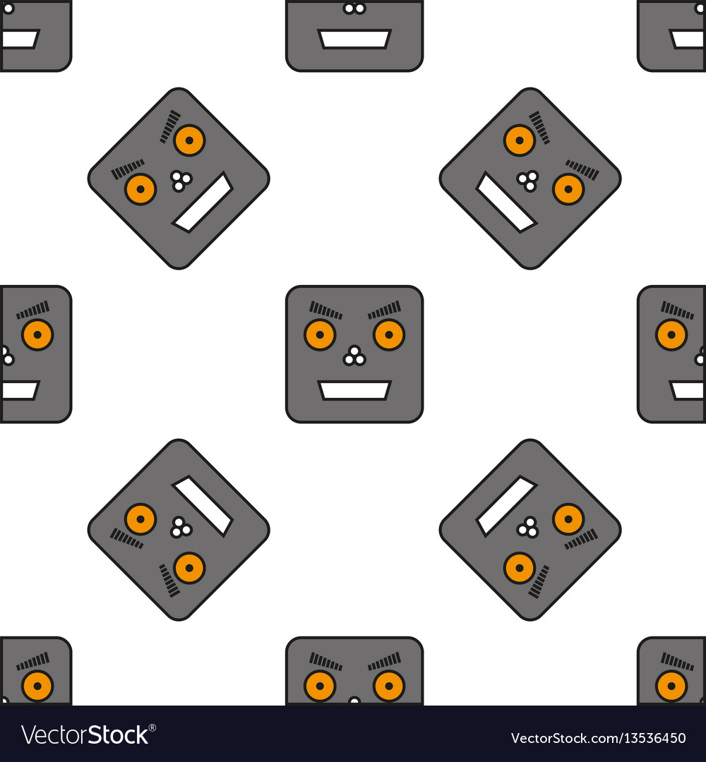 Nahtlose Muster von Robotern vector image Nahtlose Muster von Robotern