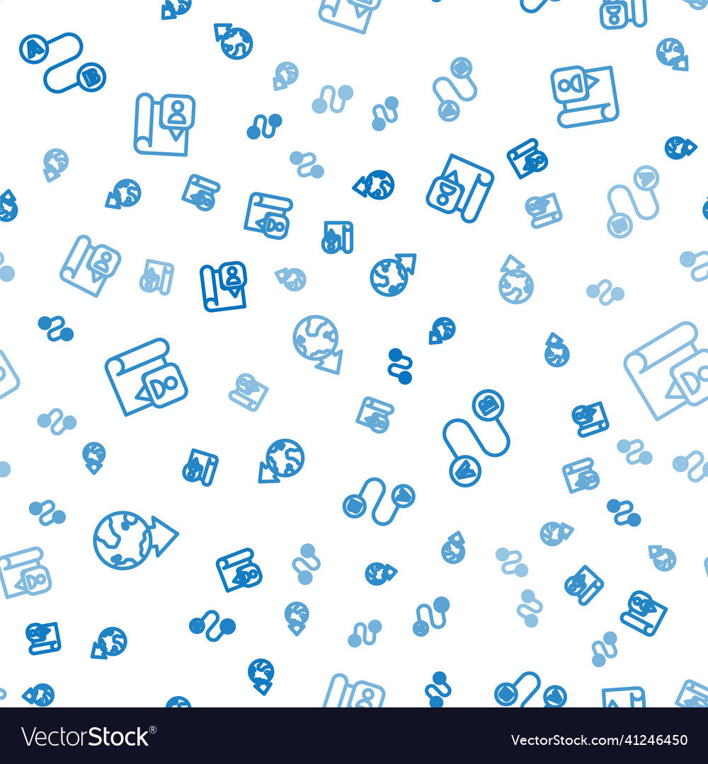 Set line location on the globe route vector image Set line location on the globe route