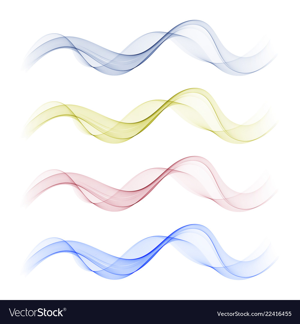 Abstract Color Smoke Waves - Transparent