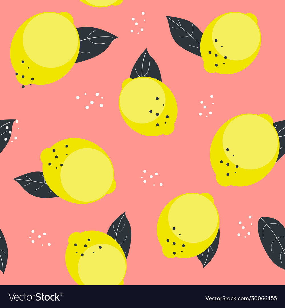 Abstract lemon seamless pattern background