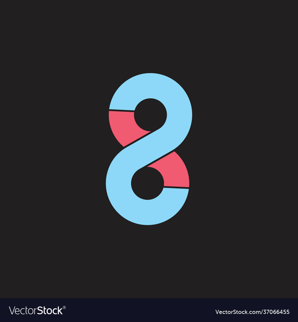 Abstract number 28 infinity line logo