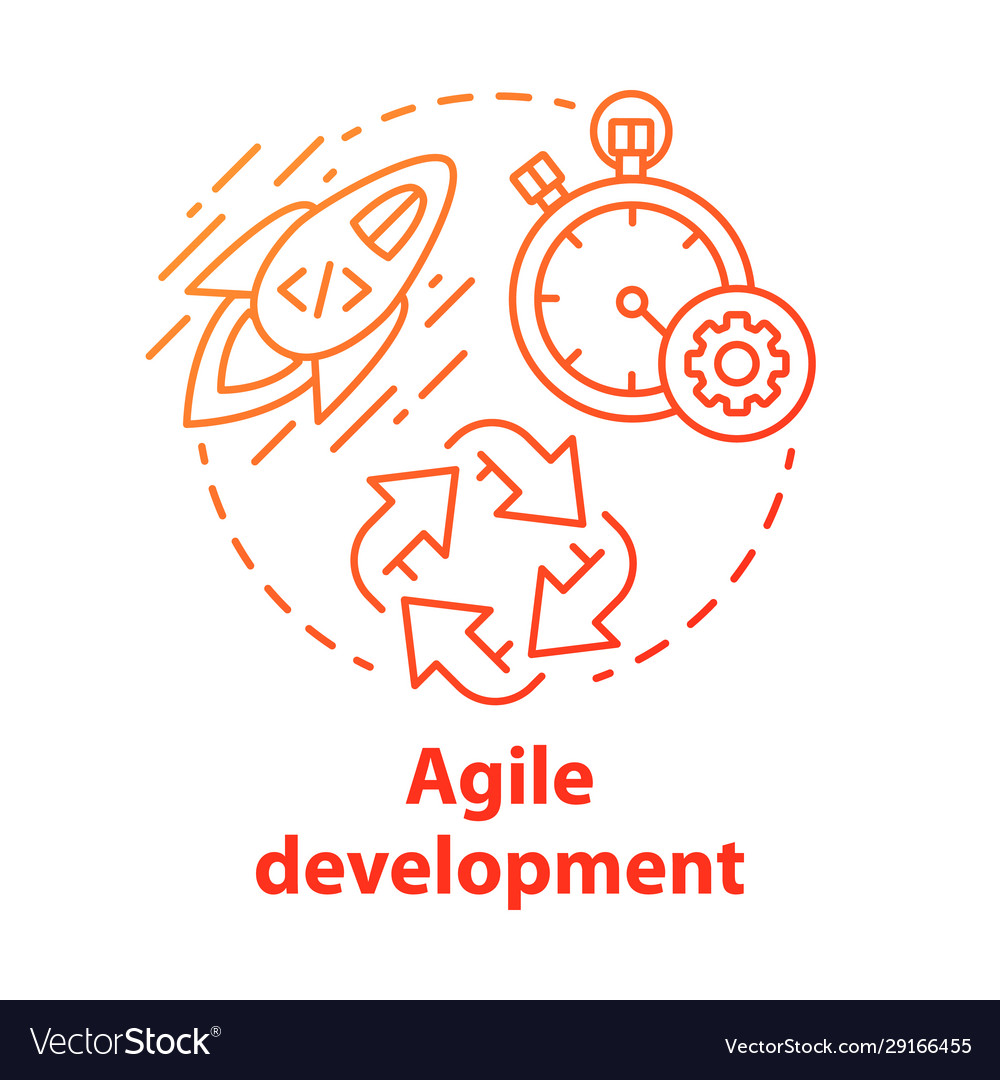 Agile development concept icon short term vector image Agile development concept icon short term
