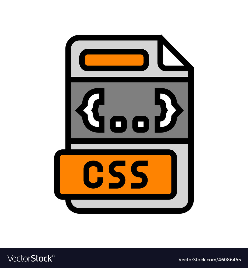 Css file format document color icon