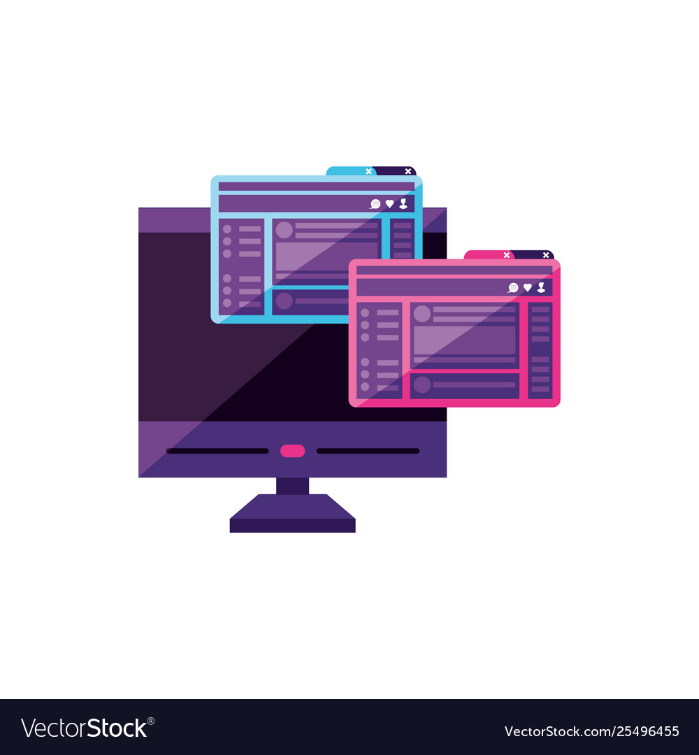Desktop with webpages templates