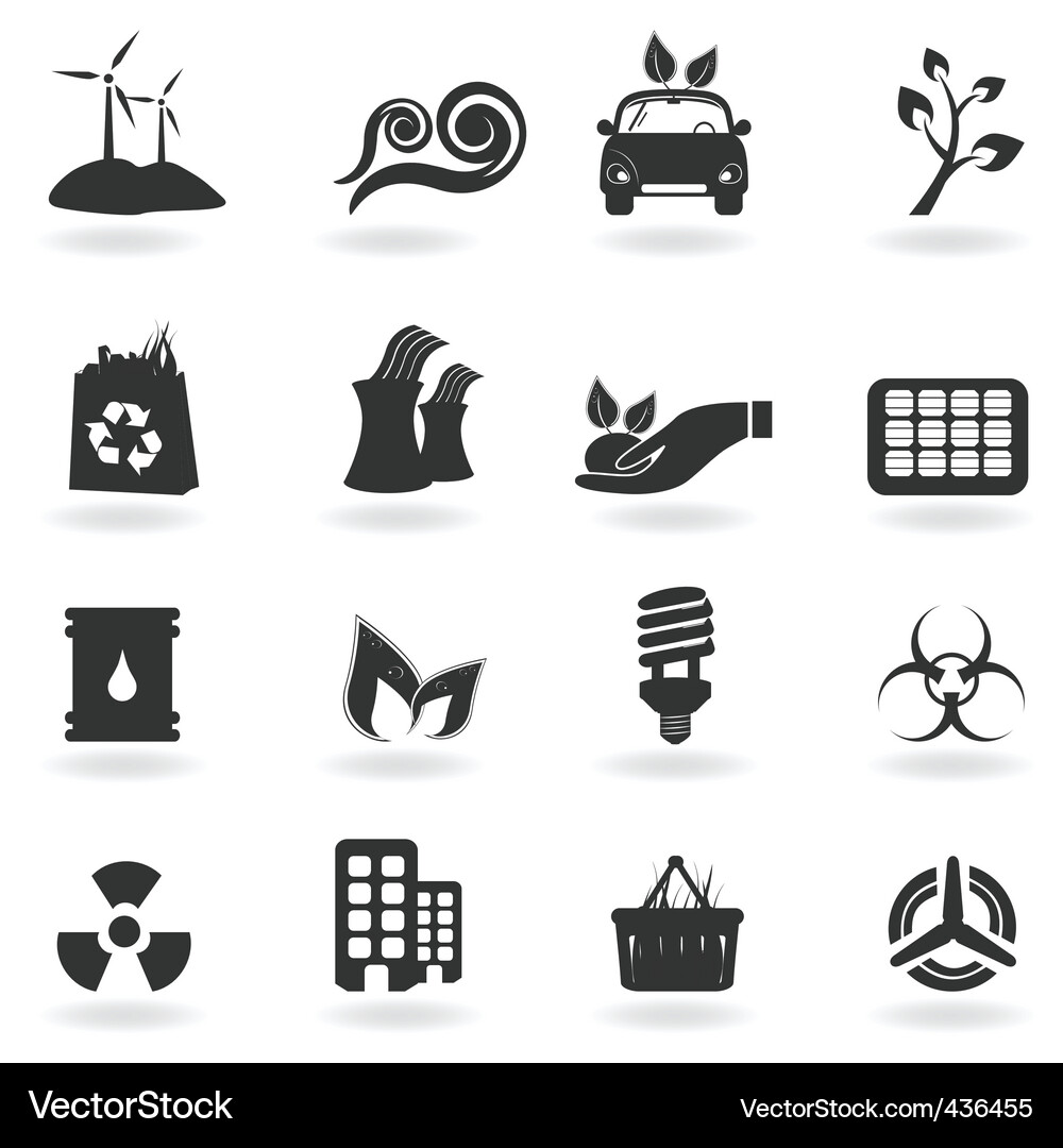 Eco icon set Royalty Free Vector Image - VectorStock