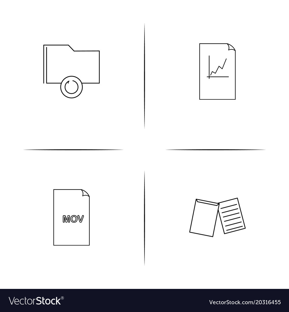 Files and folders sign simple linear icon