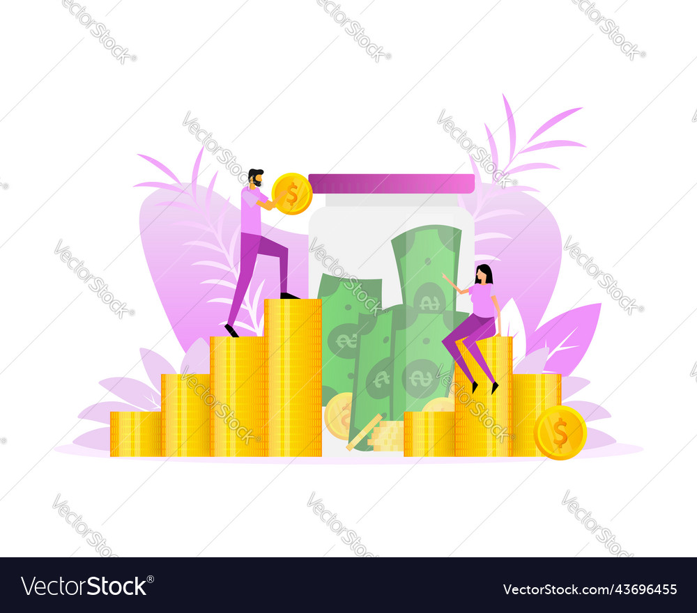 Finance money people great design for any vector image Finance money people great design for any