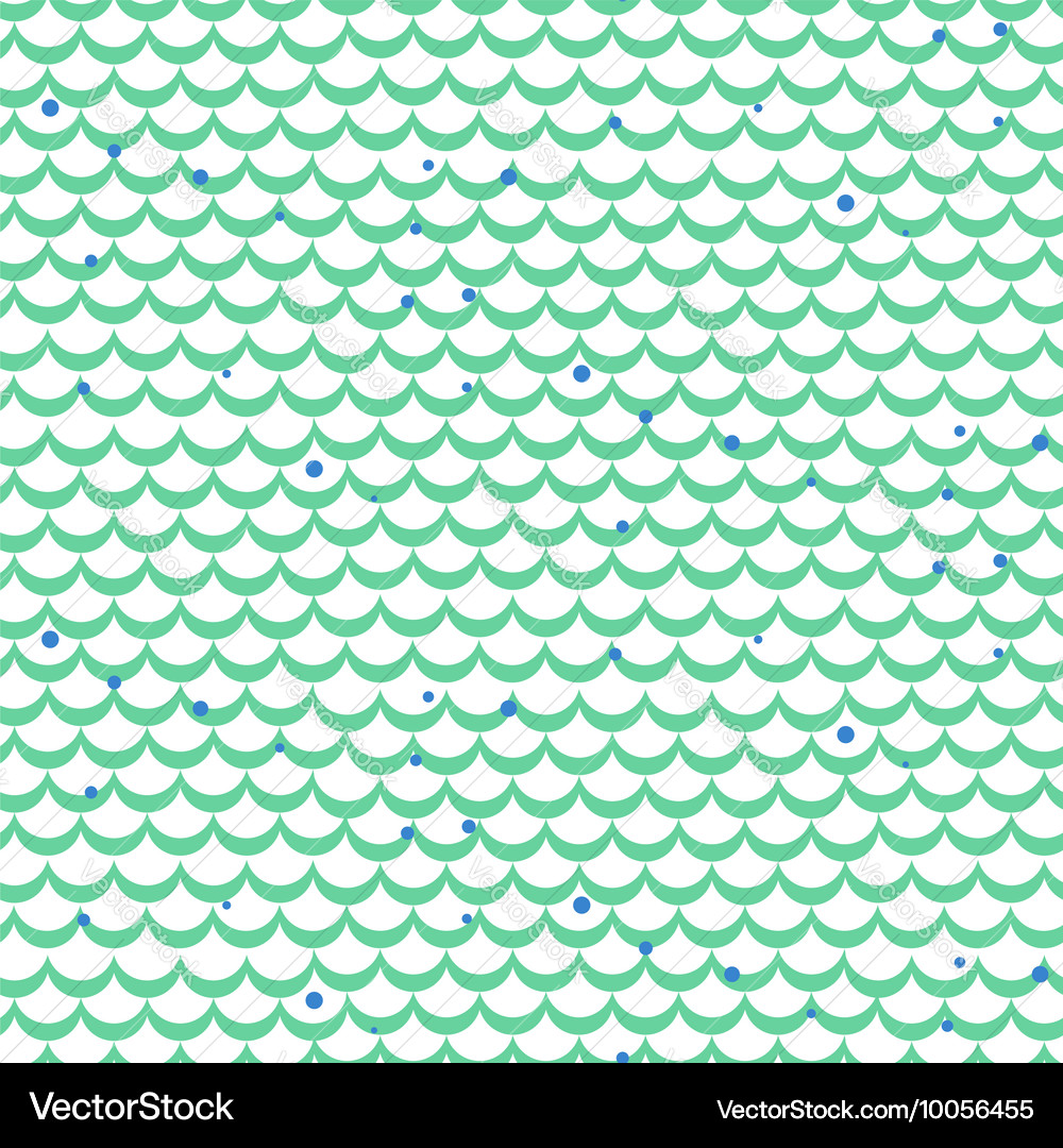 Fish scale green seamless pattern Royalty Free Vector Image
