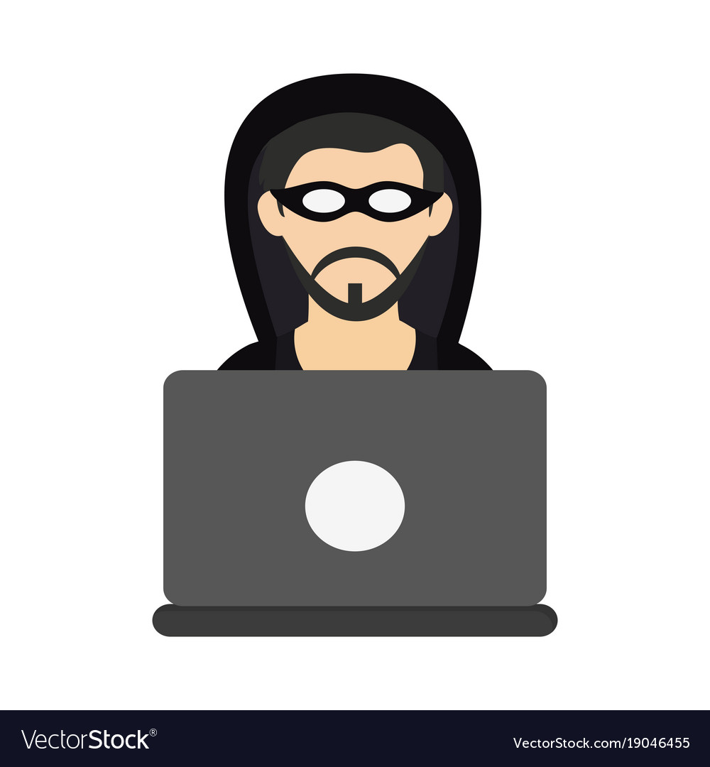 Hacker with laptop