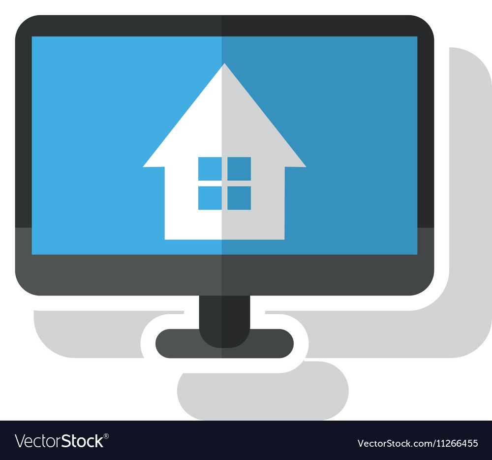 Isolated house inside computer design