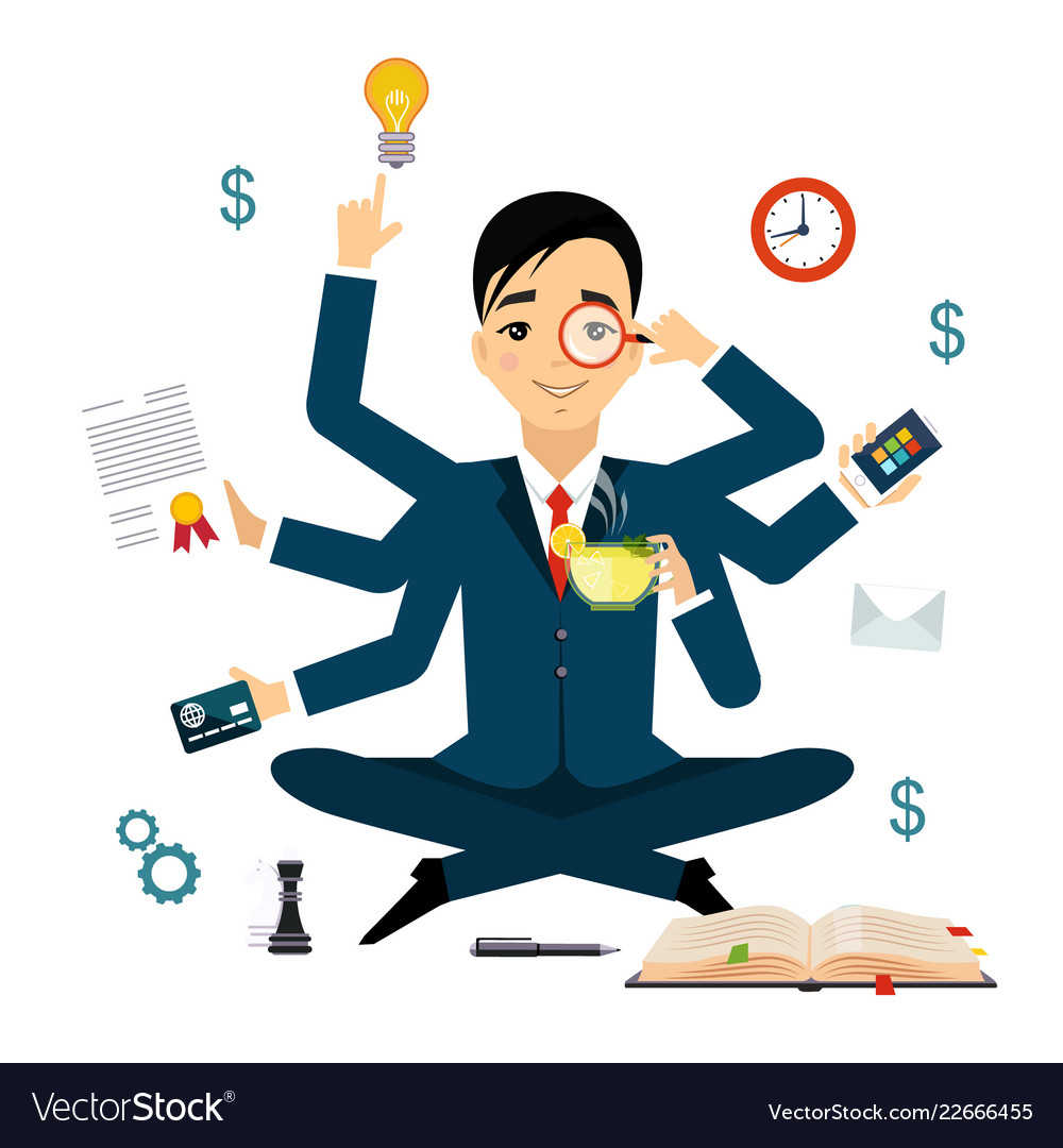 Multitasking Businessman - Productivity