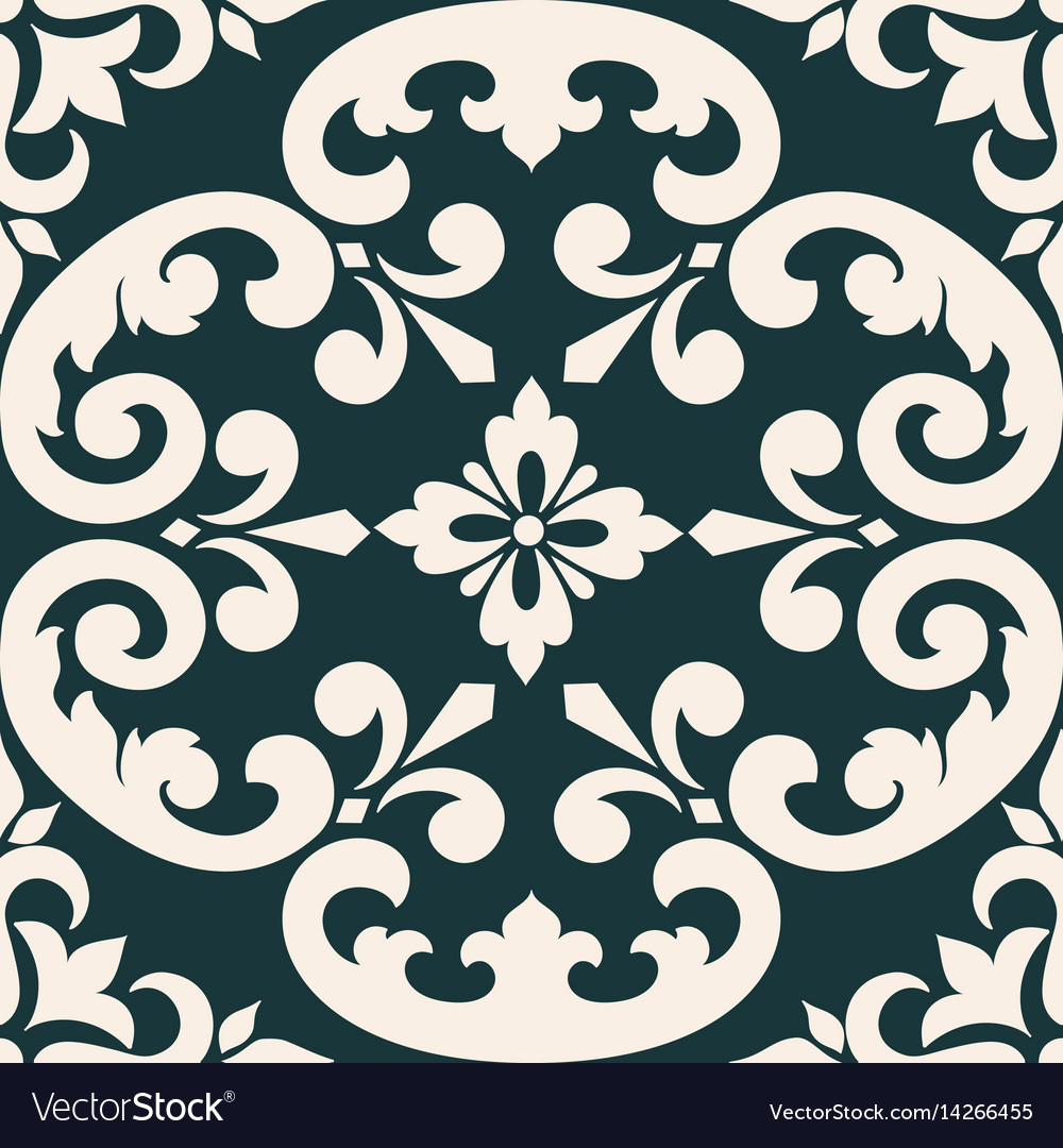Ornate Floral Damask Pattern