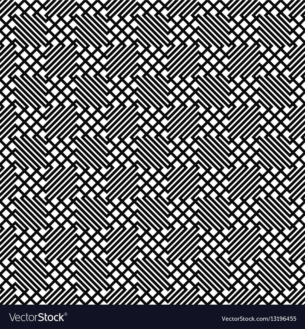 Seamless monochrome zig zag grid pattern