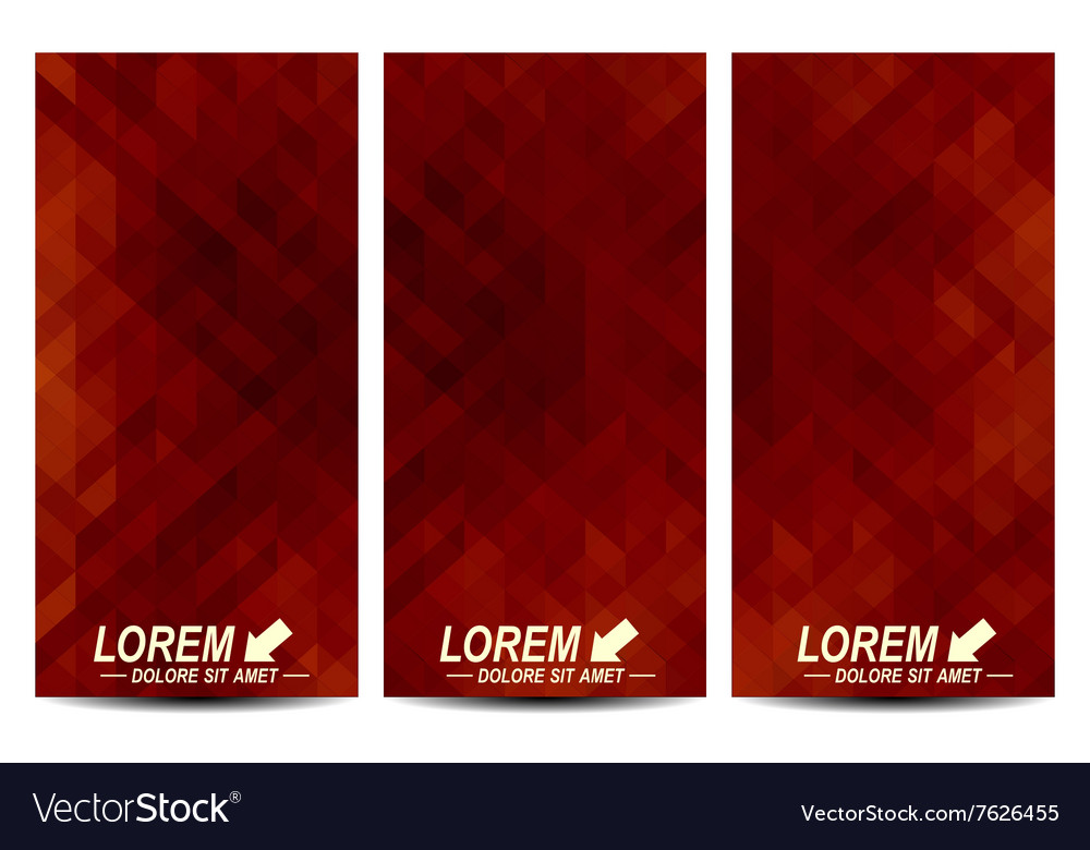 Set of flyers Background with dark red Royalty Free Vector