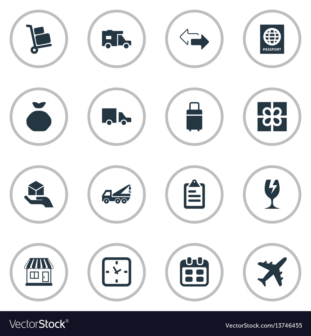 Set of simple handing icons
