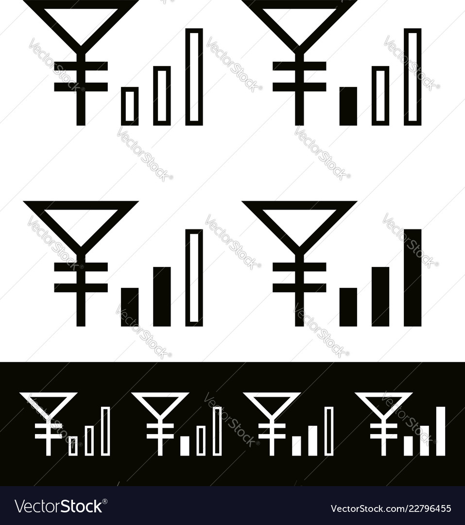 Signal strength indicator vector image Signal strength indicator