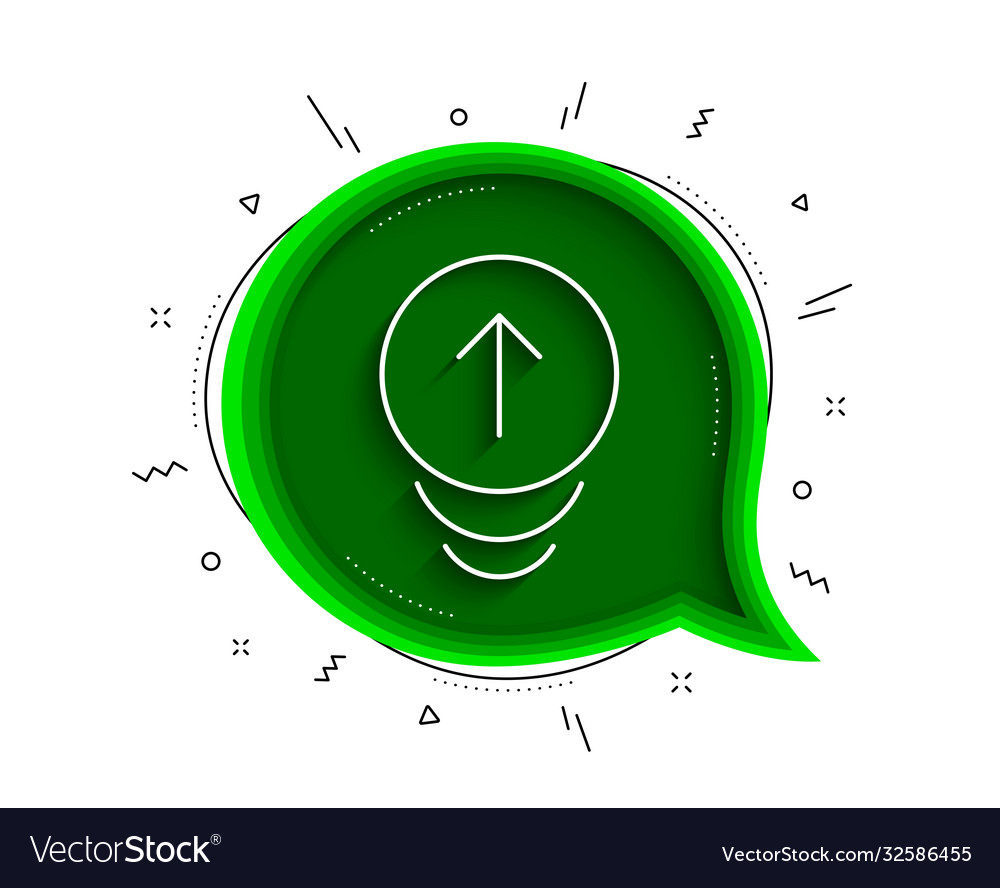 Swipe up line icon scrolling arrow sign landing vector image Swipe up line icon scrolling arrow sign landing