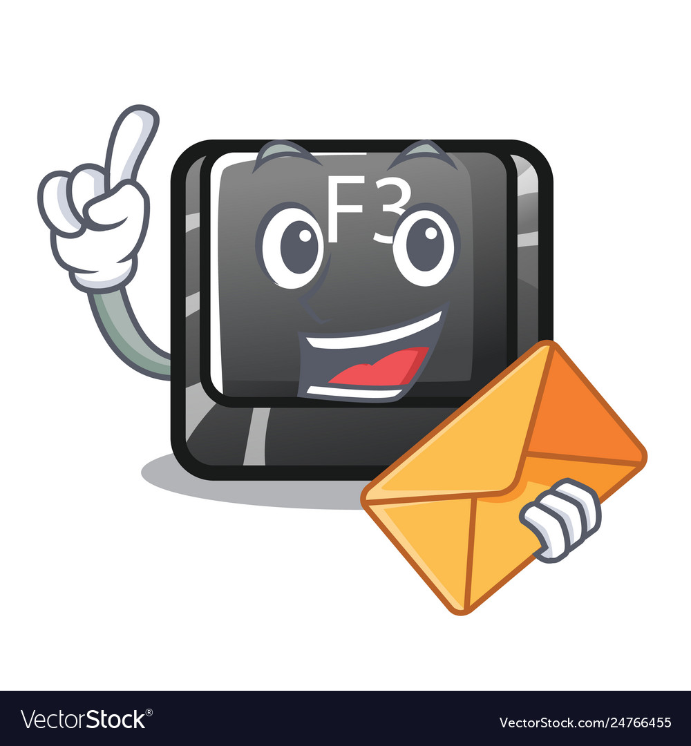 With envelope button f3 on character keyboard