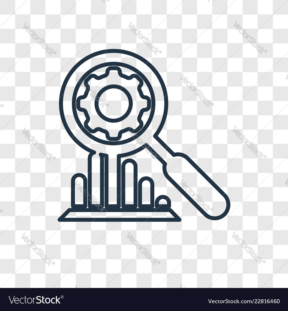 Analytics concept linear icon isolated vector image Analytics concept linear icon isolated