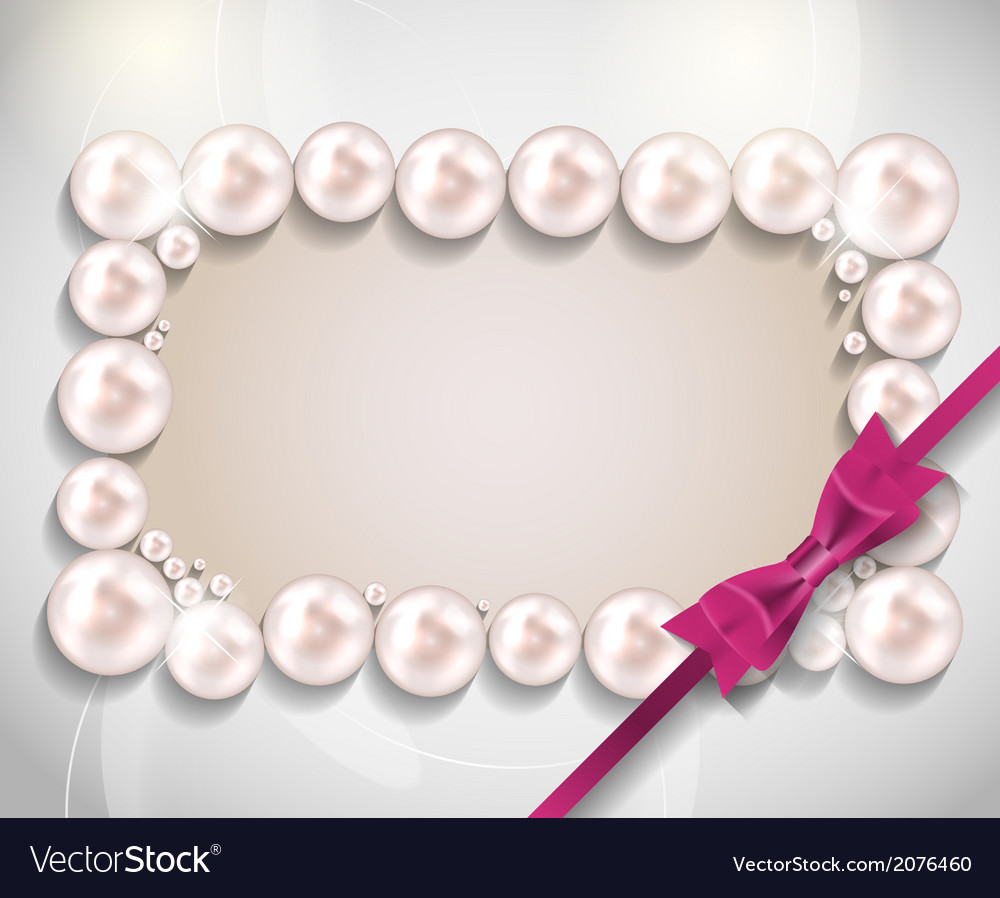 Beauty pearl frame background