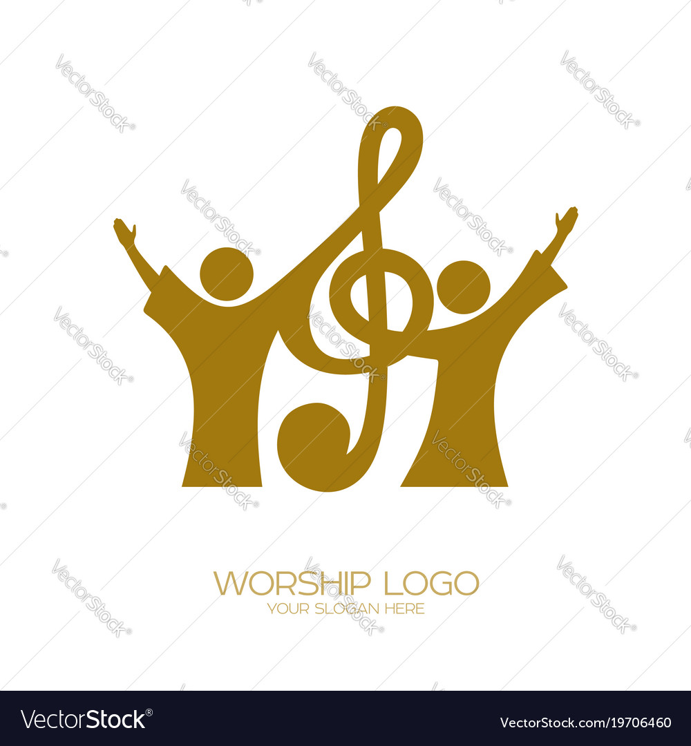 Believers in jesus sing a song Royalty Free Vector Image