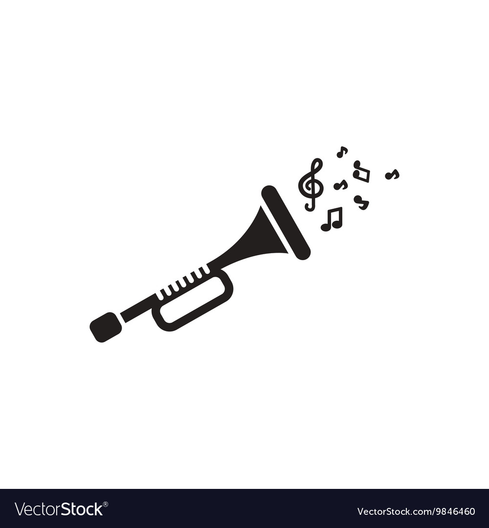 Black icon on white background musical