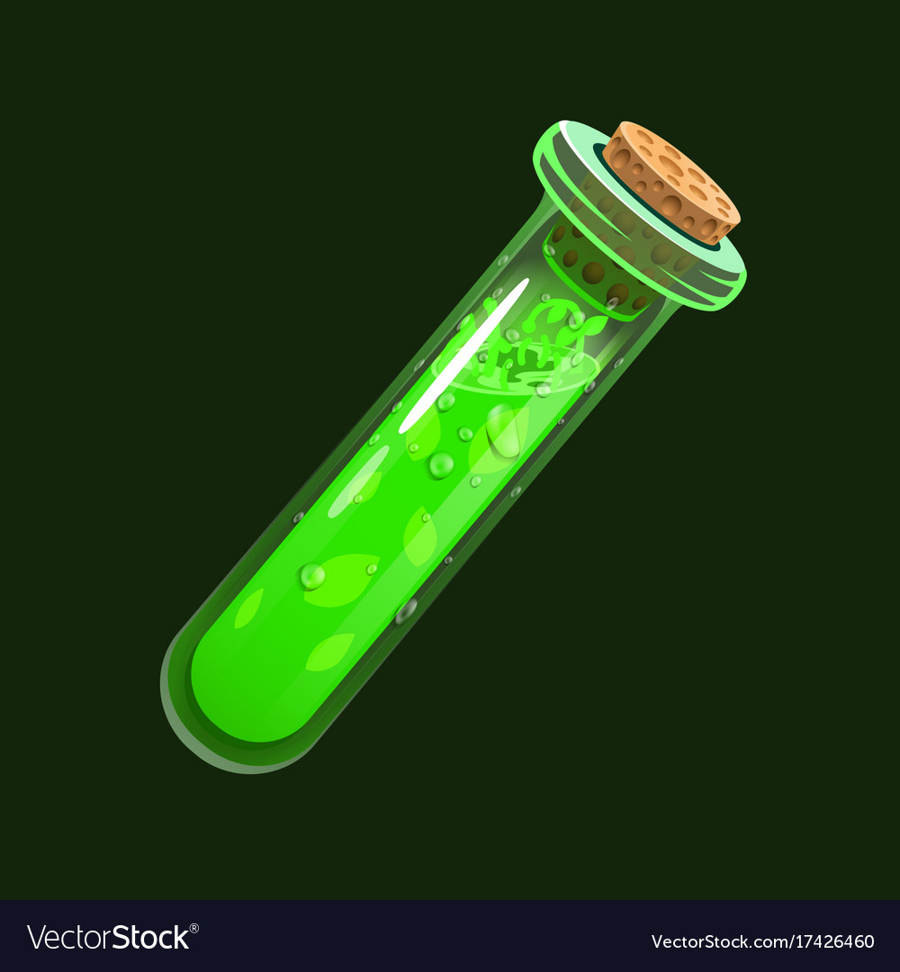 Bottle of life game icon of magic elixir Vector Image