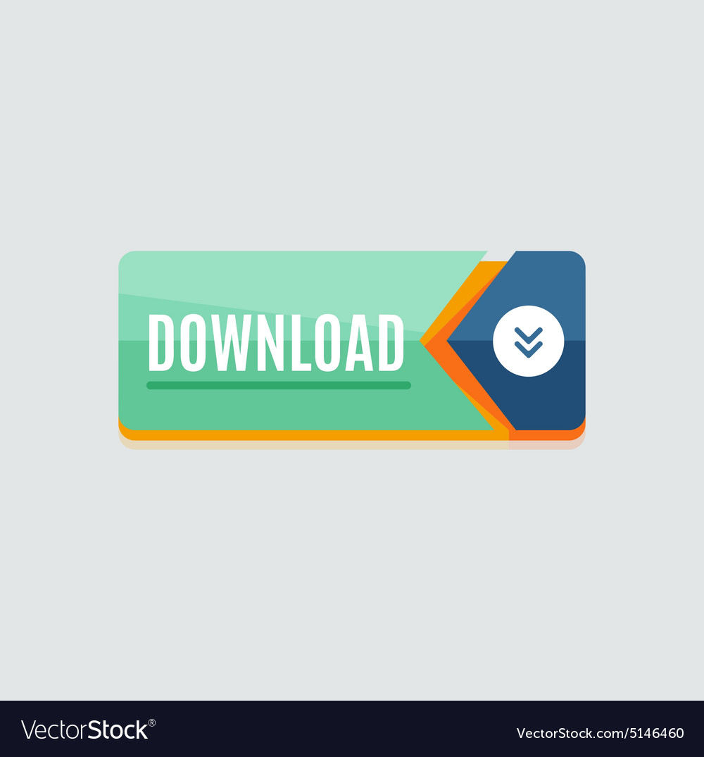Colorful download web button modern flat design Vector Image