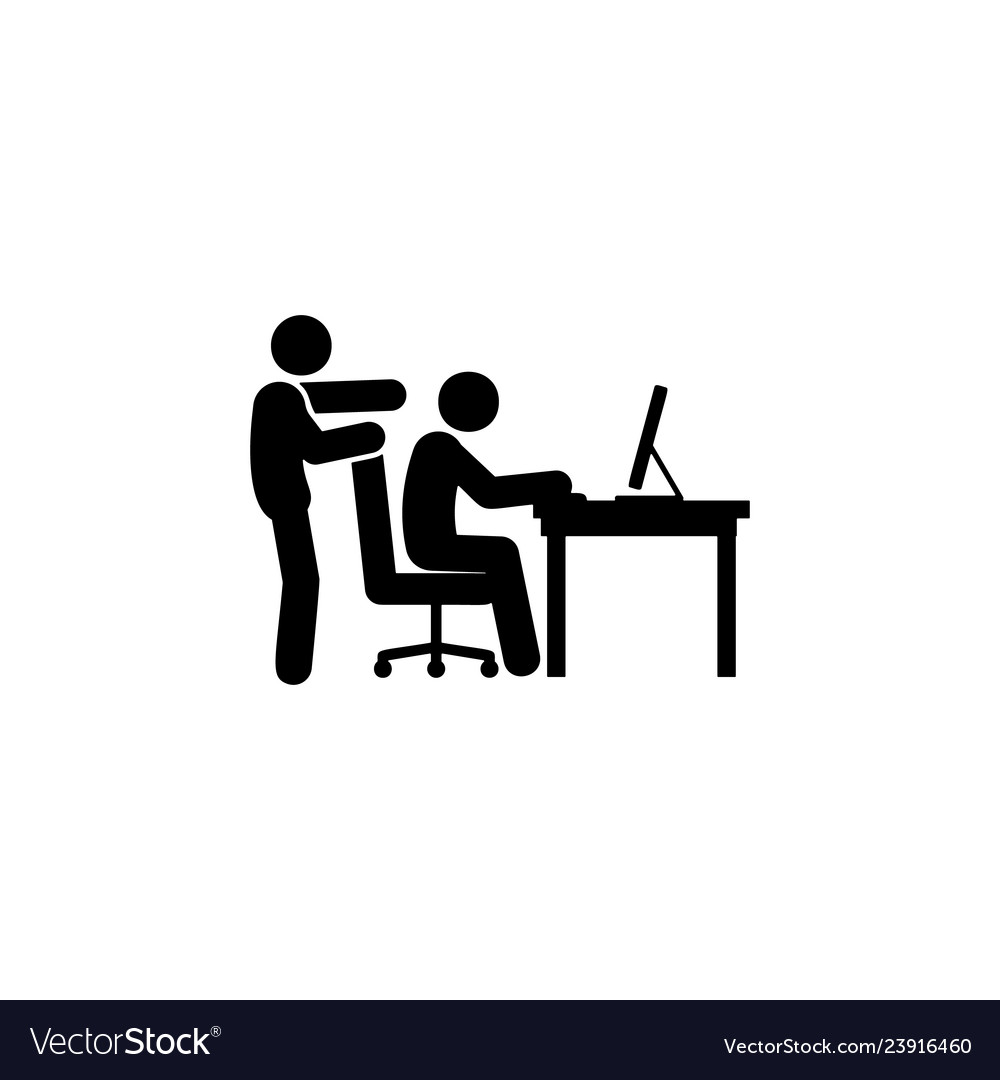 Explanation of work icon element colleagues Vector Image Explanation of work icon element colleagues