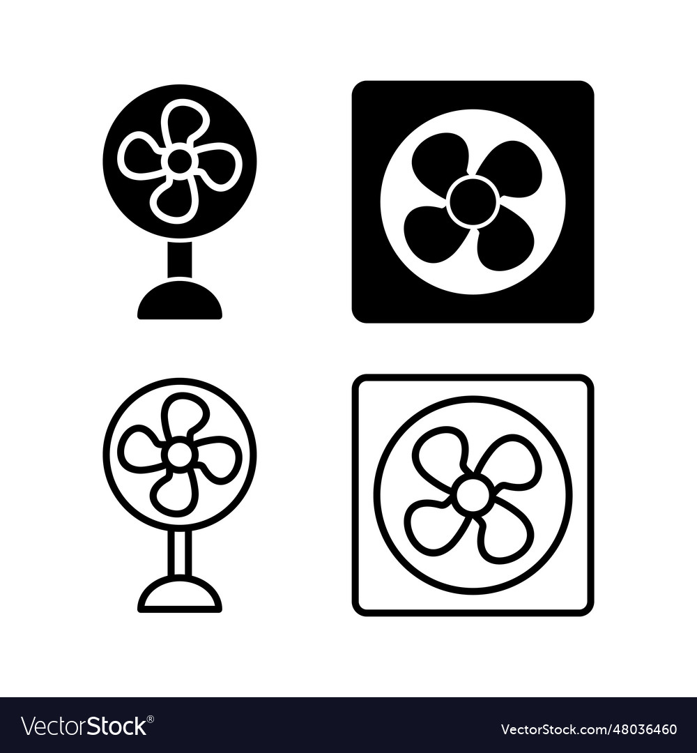 Fan icon blower icon propeller ceiling Royalty Free Vector