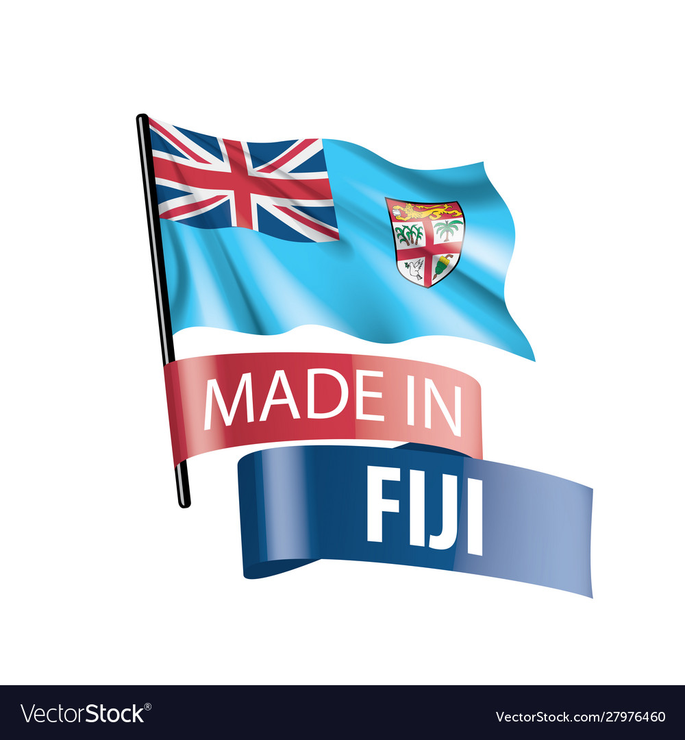 Fiji flag on a white