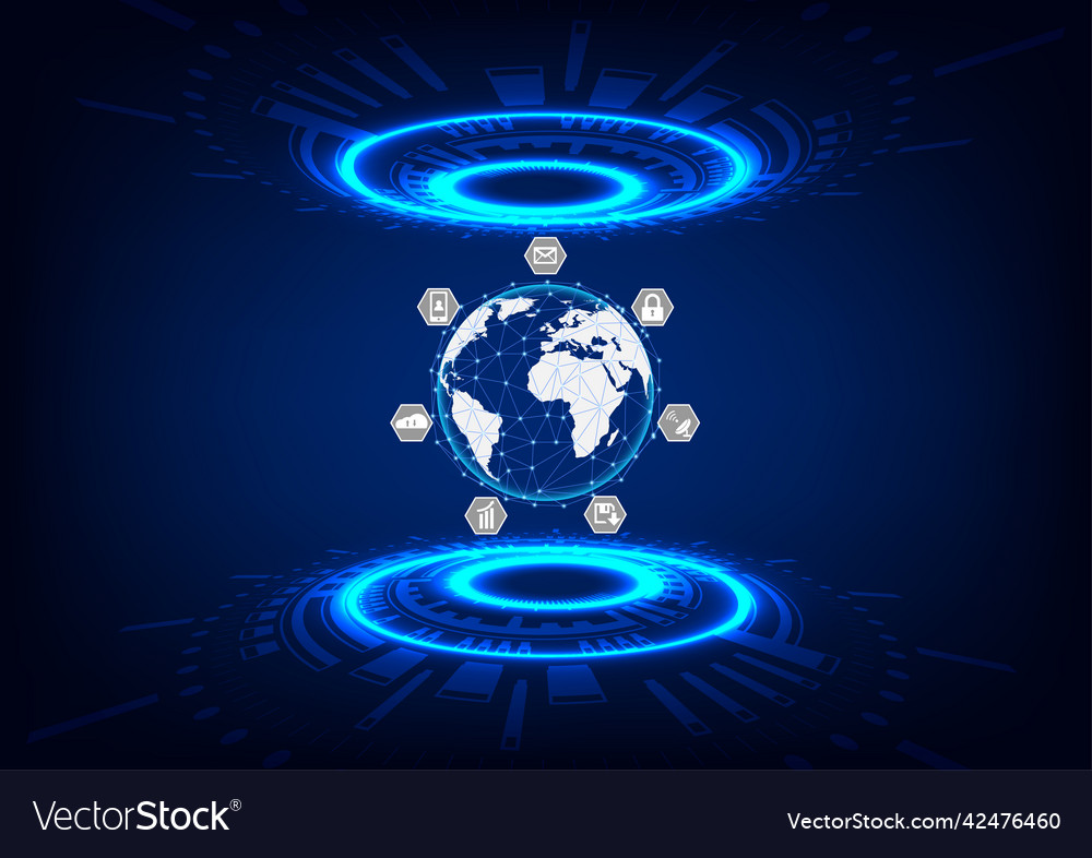 Graphics design concept hitech technology network vector image Graphics design concept hitech technology network
