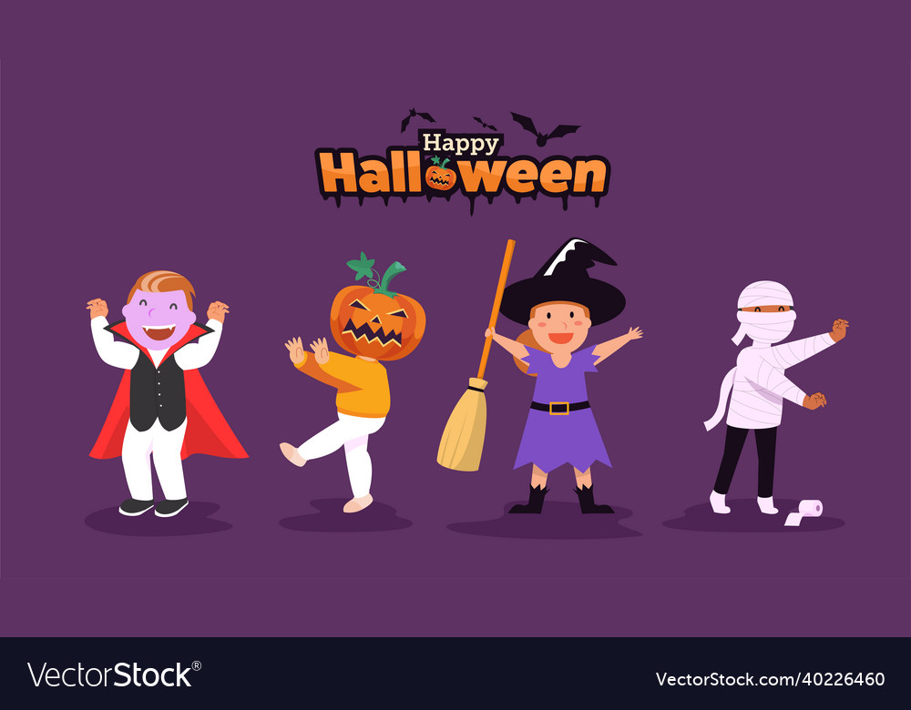 Happy halloween trick or treat celebration