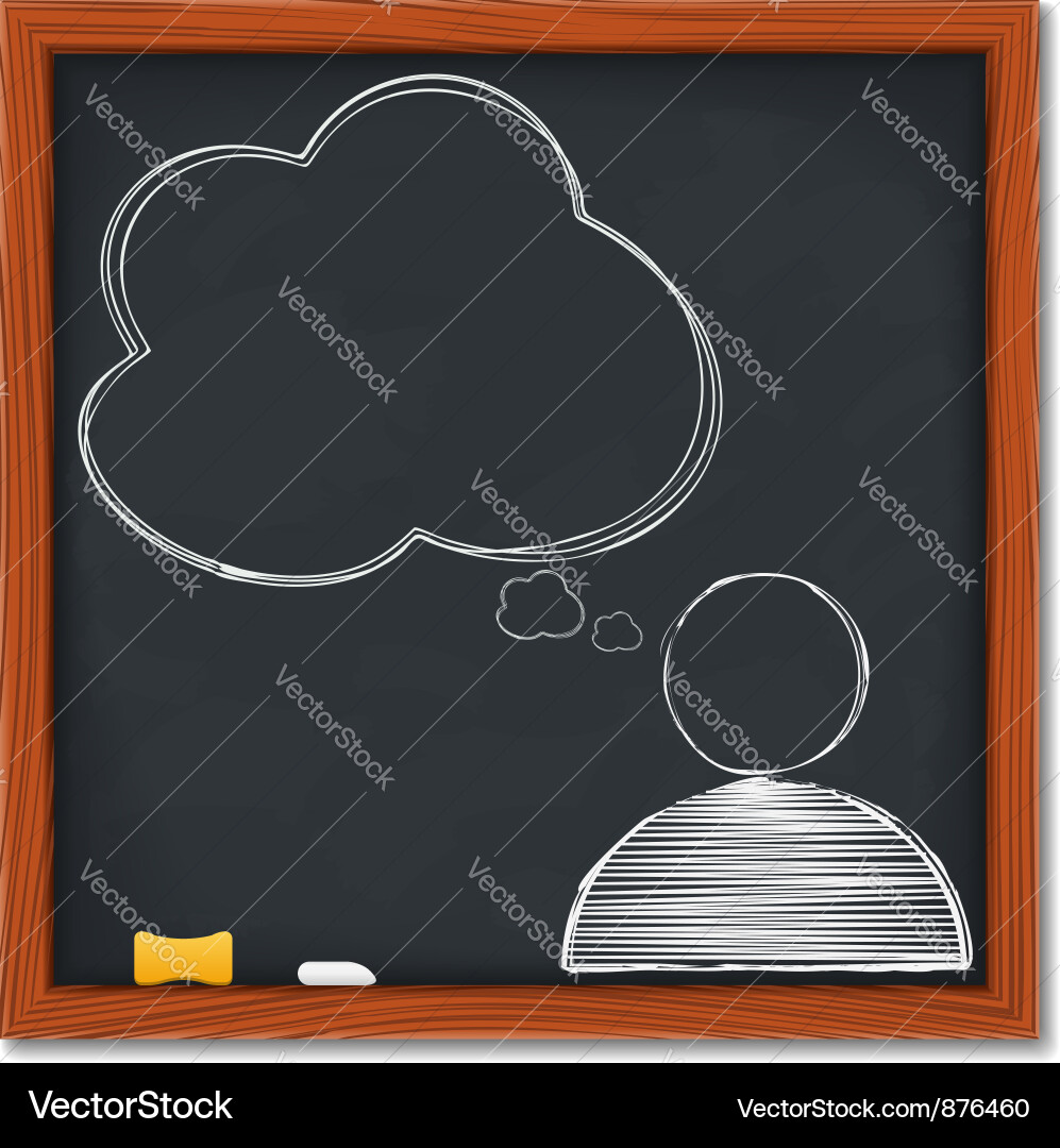 Human with speech bubble Royalty Free Vector Image