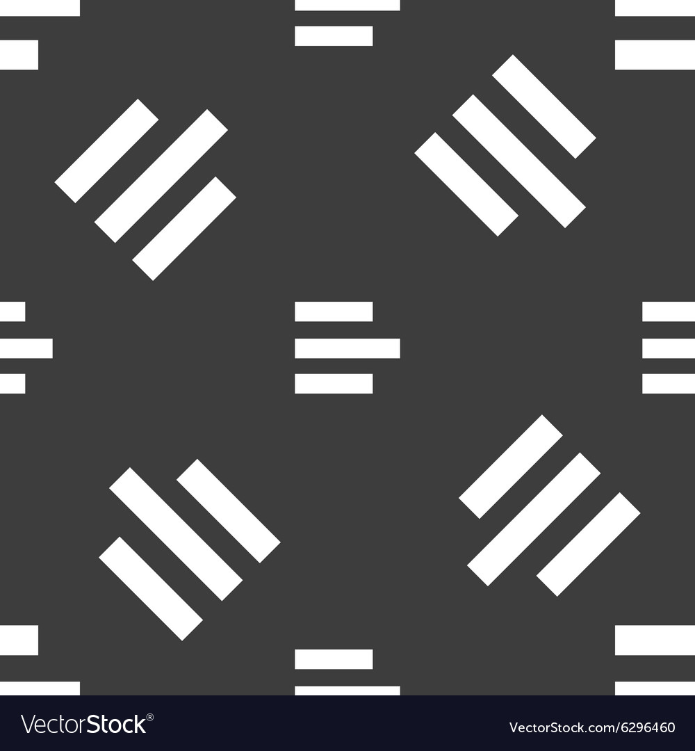 Left-aligned icon sign seamless pattern on a gray