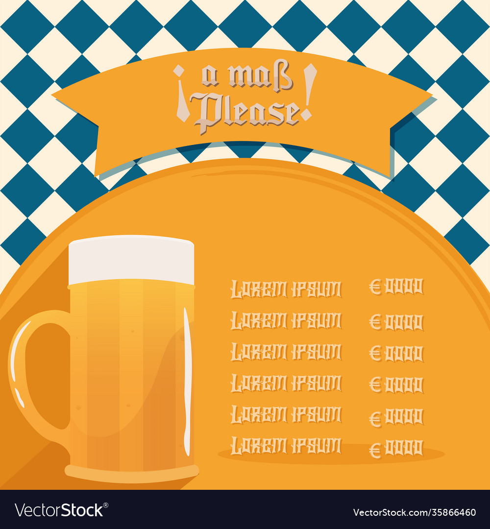 Menu beer oktoberfest