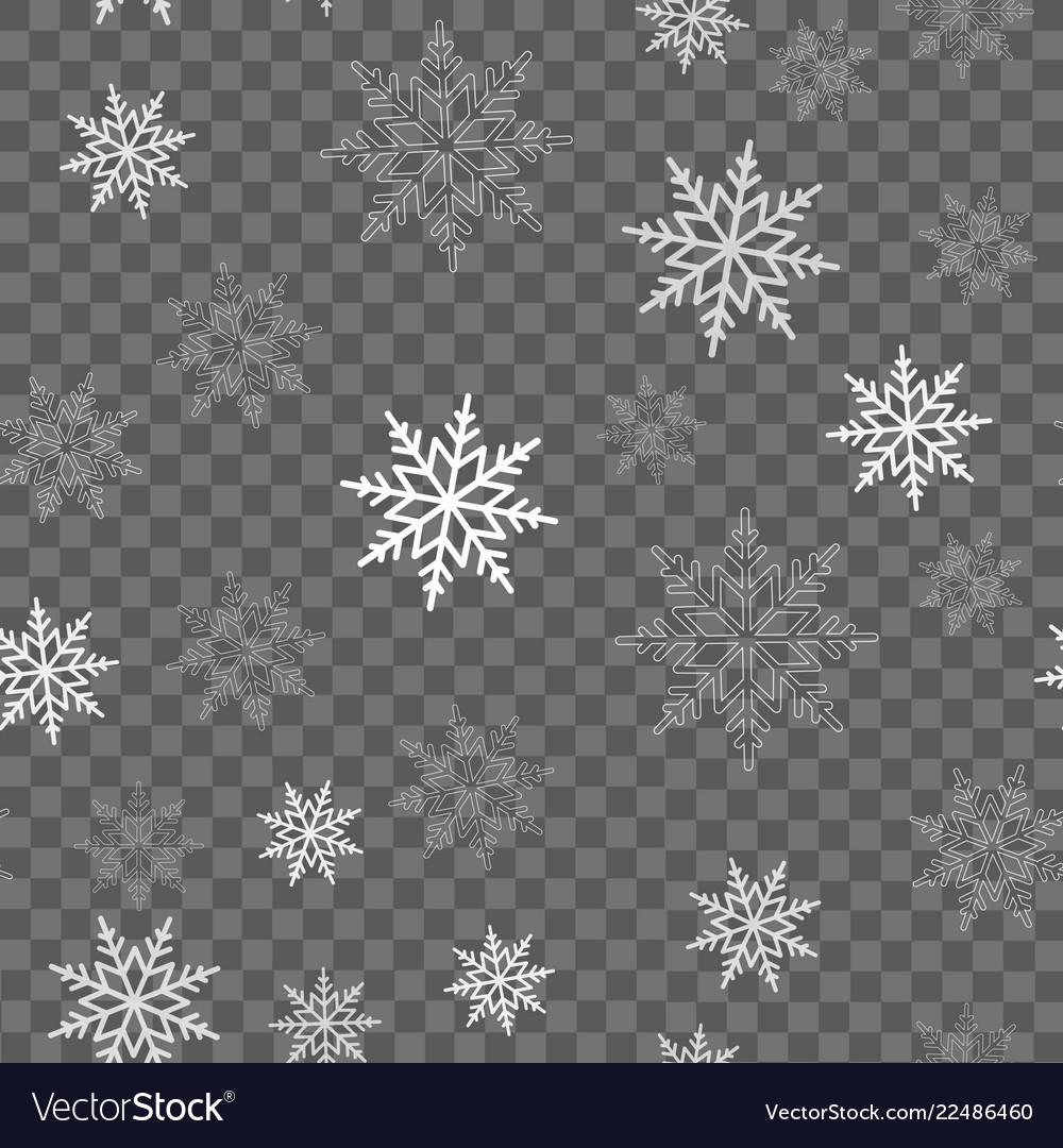 Seamless pattern with falling snow