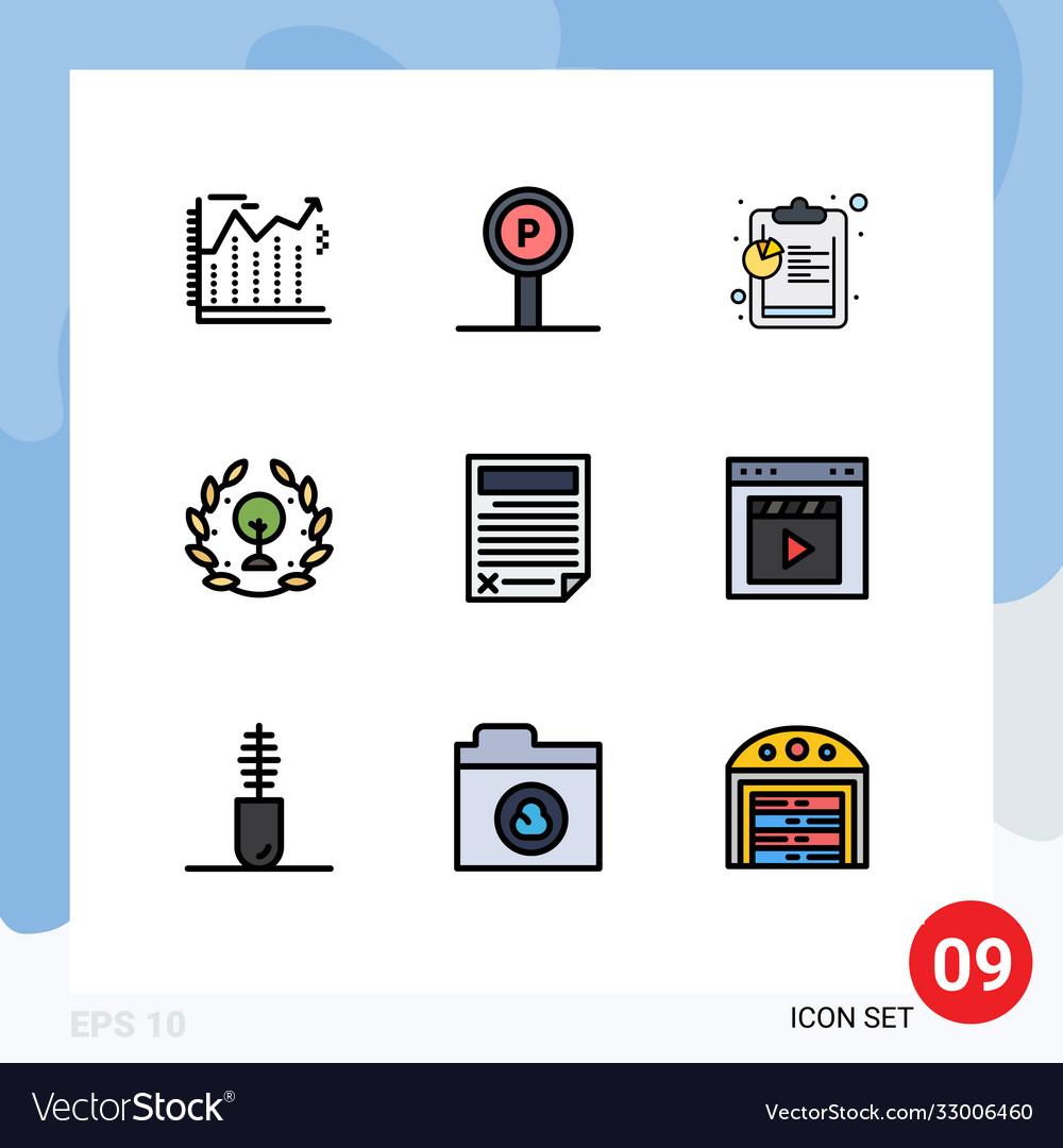 Set 9 modern ui icons symbols signs for data